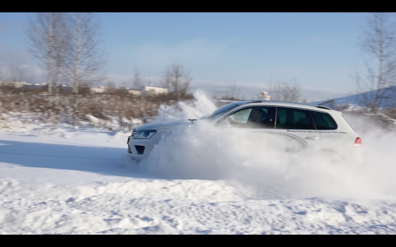Тест драйв Volkswagen Touareg 3.6 249 л.с. / Испытание в снегу / Туарег на бездорожье