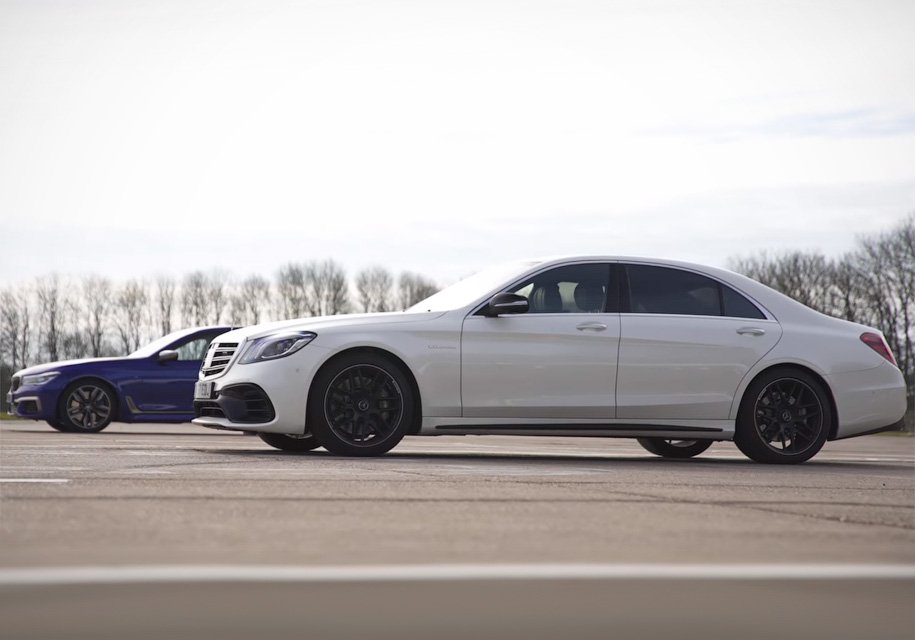 «Горячие» седаны Mercedes-AMG S63 и BMW M760i сравнили в гонке