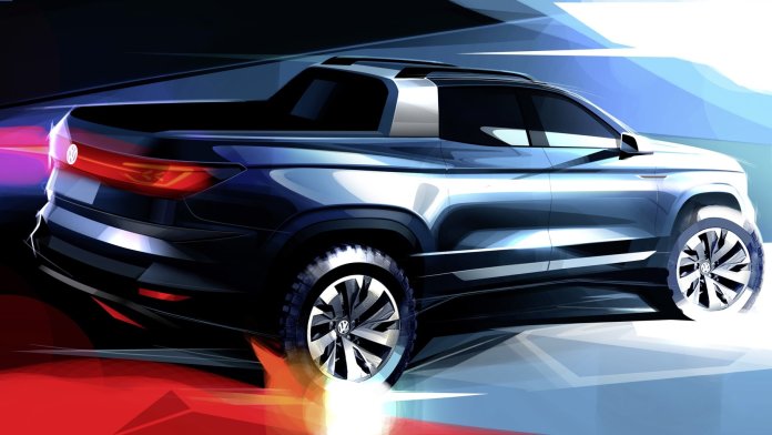 Volkswagen показал первое изображение нового пикапа