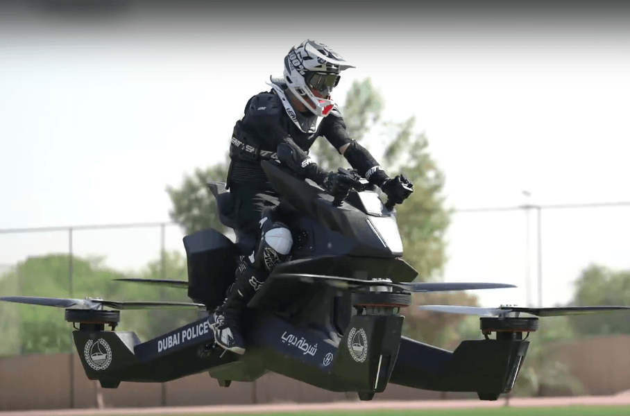 У полиции Дубая появился первый летающий мотоцикл