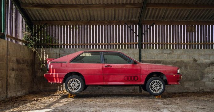 Audi Quattro 26 лет простоял без движения: вот, что с ним стало