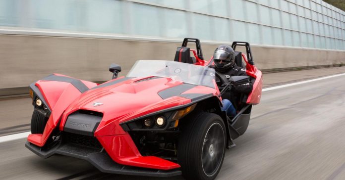 Тест трицикла Polaris Slingshot