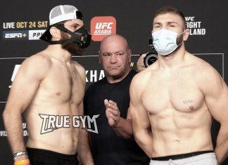 Битвы взглядов UFC 254: Хабиб - Гэтжи / Final face offs Khabib vs Gaethje weight in staredowns