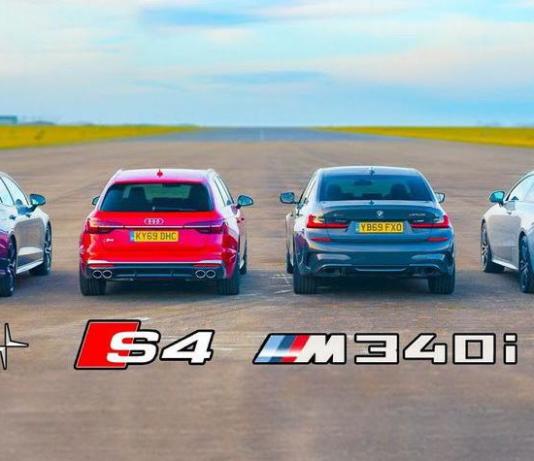 Видео: Audi S4, BMW M340i, Mercedes-AMG E 53 и Volvo S60 сразились в дрэге