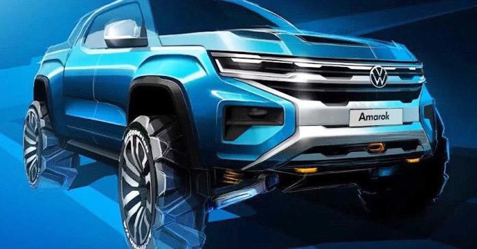 Появилось первое изображение нового Volkswagen Amarok